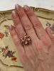 Vintage Ruby Floral Cluster Ring