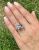 Vintage 1ct Ruby and Diamond Cluster Bow Motif 14kt Ring