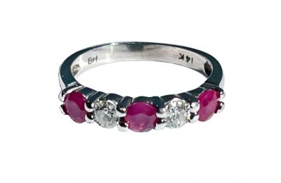 Vintage Ruby and Diamond Ring