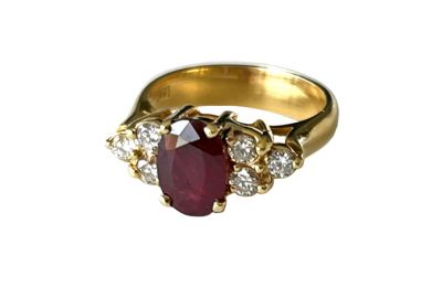 Vintage Ruby and Diamond Ring
