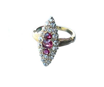 Vintage Ruby and Diamond Ring