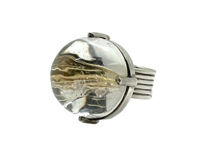 Vintage Rutilated Quartz Solitaire Ring