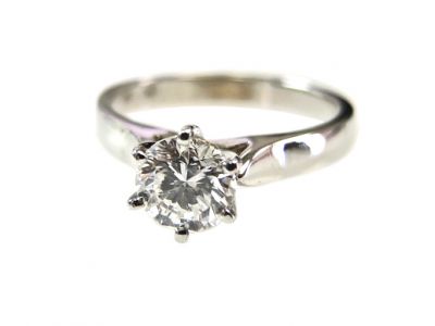 Vintage Solitaire Diamond Engagement Ring