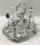 Walker & Hall  6 Bottle Cruet Stand Dated 1899