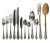 Wallace Sterling Silver Rose Point Pattern Flatware Set For 12
