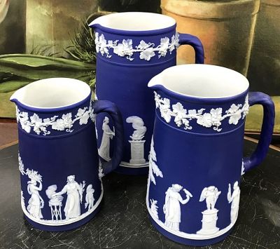 Wedgwood Jasperware Graduated Pitchers