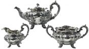 William IV Sterling Silver Edward Barnard & Sons Tea Set Dated 1833