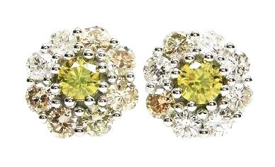 Diamond Cluster Earrings