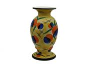 Czech art pottery vase 1920s yellow