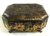 19th Century Chinese Export Lacquered & Gilded Box