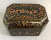 19th Century Chinese Export Lacquered & Gilded Box