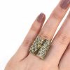 Double Cylinder Diamond Ring