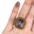 Vintage Amethyst Solitaire Mesh Ring