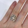 Birks Vintage Pearl and Diamond Floral 18kt Ring