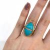 Vintage Turquoise and Diamond Ring