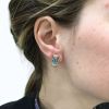 Vintage 5.67ct Aquamarine Earrings in 14kt Yellow Gold