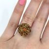 Vintage Citrine Cluster Ring