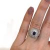 Art Deco Inspired Sapphire and Diamond Ring