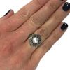 Vintage 7.45mm Freshwater Pearl and Diamond 18kt Ring