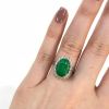 Birks Vintage 3.26ct Jade 14-18kt Ring
