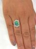 Vintage Style Opal Doublet and Diamond Ring