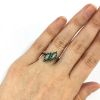 Vintage Emerald and Diamond Cluster Ring