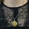 Vintage Diamond and Sapphire Gold Locket in 14kt Yellow Gold