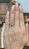 Art Deco .28ct Emerald and Diamond Ring in 14kt White Gold