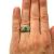 Retro .85ct Emerald and Diamond 18kt Ring