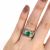 Retro .85ct Emerald and Diamond 18kt Ring