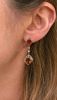 Edwardian Inspired Citrine and Diamond Drop Earrings