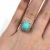 Vintage 5.92ct Turquoise and Diamond Cluster 14kt Ring