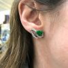 Jade and Diamond Earrings