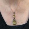 Vintage 11.59ct Prasiolite 18kt Pendant