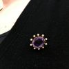 Amethyst Brooch