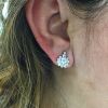 Aquamarine Cluster Earrings in 14kt White Gold