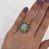 Vintage 3.55ct Opal and Diamond Ring in 18kt Yellow Gold