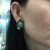 Retro Emerald and Diamond Earrings