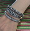 Diamond Floral Hinged Bangle Bracelet