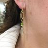 Modern Peridot and Prasiolite 18kt Earrings