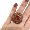 Modern 7.01ct Citrine Cluster Ring in 18kt Gold