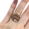 Vintage Ruby Diamond Sapphire Snake Ring