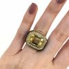 Citrine and Ebony Ring
