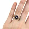 Diamond and Pearl Victorian Ring