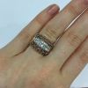 Retro Diamond and Synthetic Ruby 18kt Ring