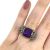 Vintage Style Amethyst and Diamond Ring