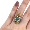 Floral Turquoise Ring