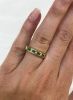Vintage Emerald and Diamond Band in 10kt Yellow Gold