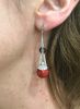Art Deco Coral Earrings