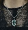 Art Deco Aquamarine and Diamond Pendant